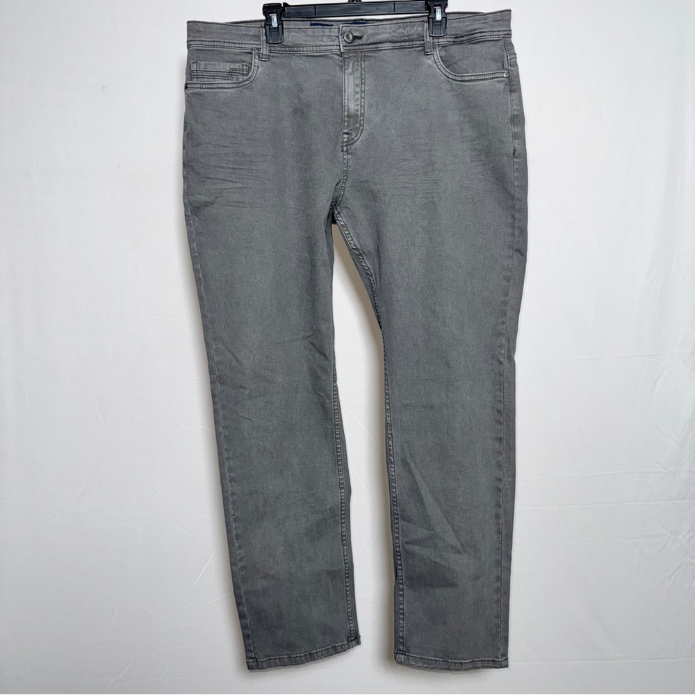 Marc Asher Gray Men's Slim Straight‎ Fit Pants 38x32 Cotton Spandex Blend